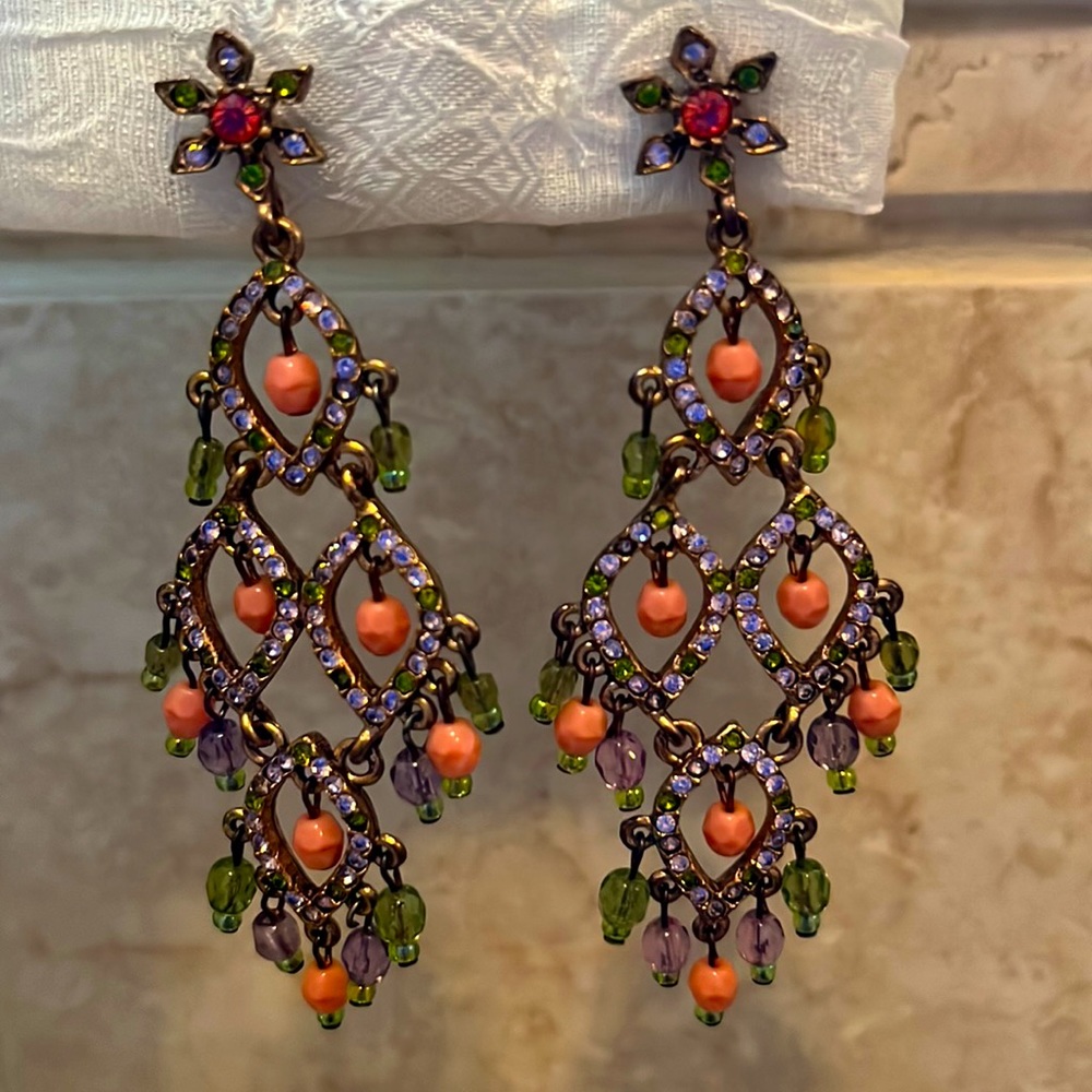 chandelier clip on earrings